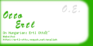 otto ertl business card